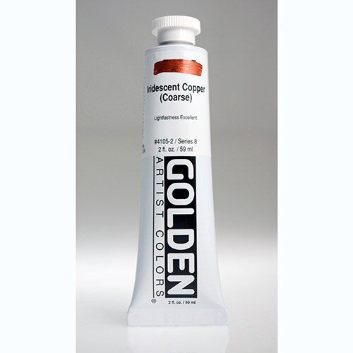 Golden, Heavy Body, Acrylic, Paint, 2oz, Iridescent Copper (Coarse)